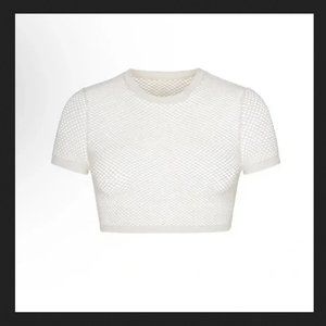 NWT 4X Skims Sport Perforated Seamless Cropped T-Shirt